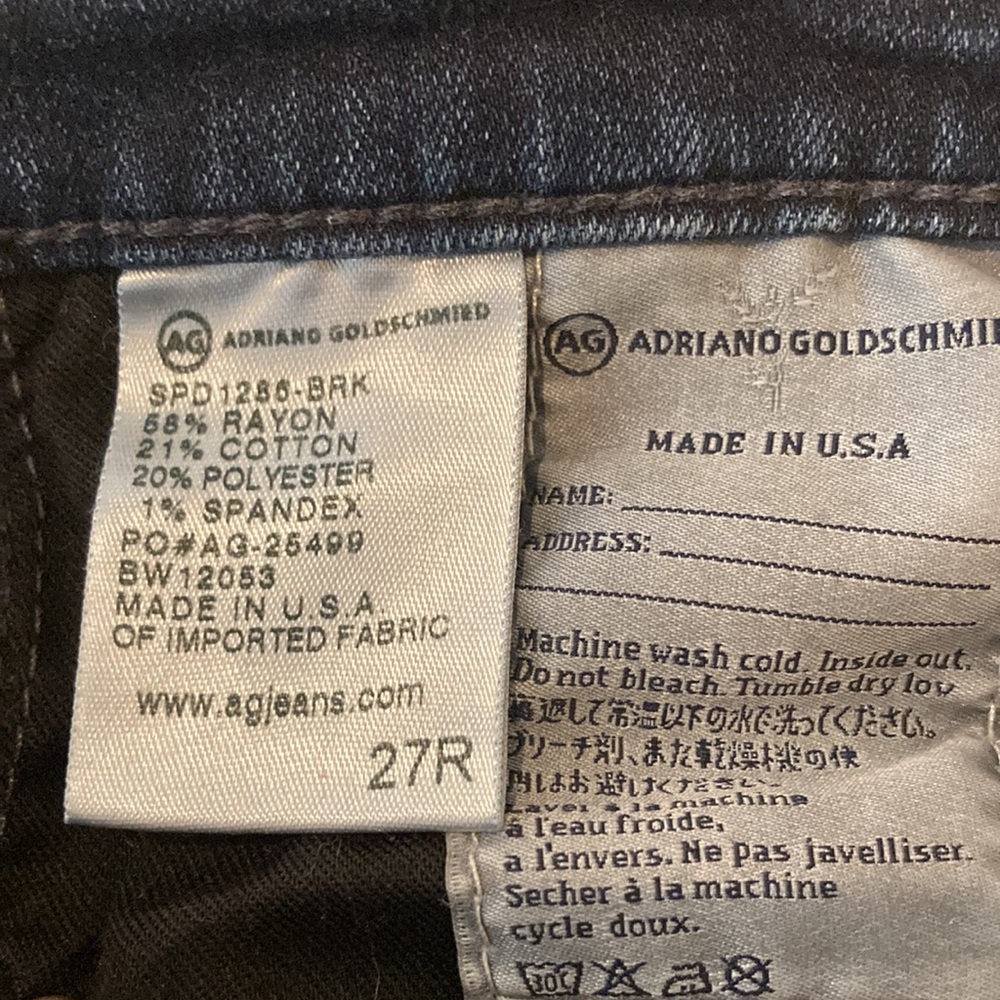 Adriano Goldschmied Blue Jeans Size 27 - Picture 5 of 8